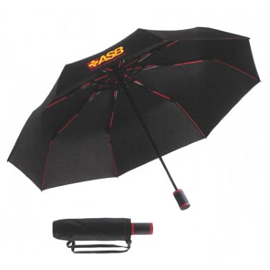 Taschenschirm FARE®, schwarz, inkl. ASB Logo