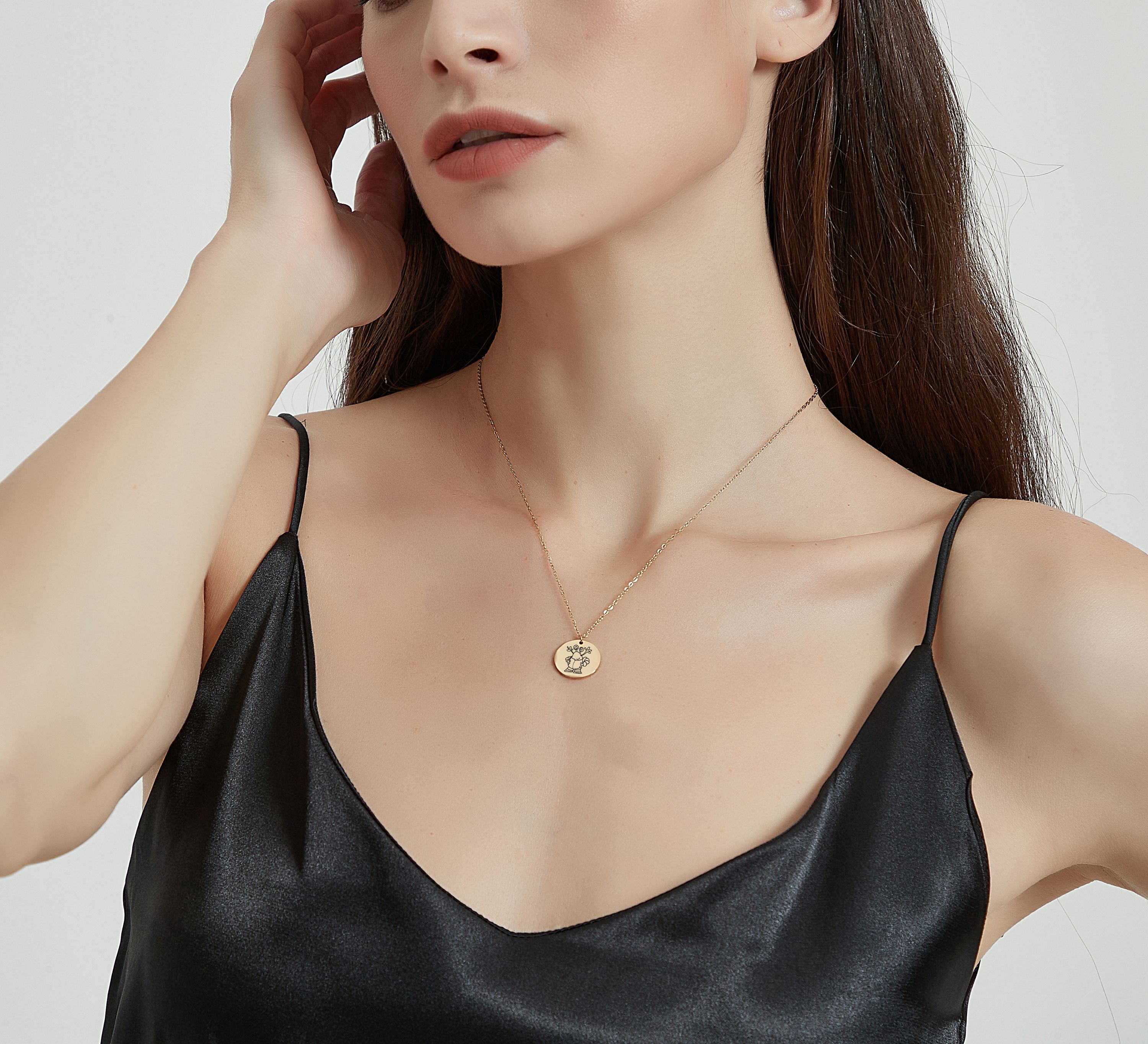 Halskette mit XÜ-Gravur – Gold