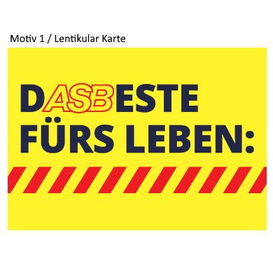 Lentikular Karte "ASB Imagekampagne"  (Wackelbild)