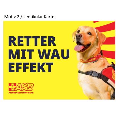 Lentikular Karte "ASB Imagekampagne"  (Wackelbild)