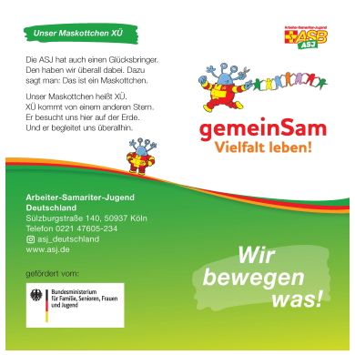 10 Stück ASJ-Flyer „Gemeinsam Vielfalt leben“