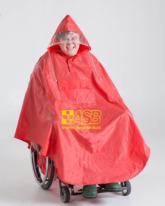 Regenponcho für Rollstuhlfahrer